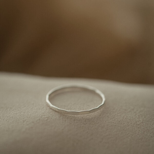 zilveren geometrische ring