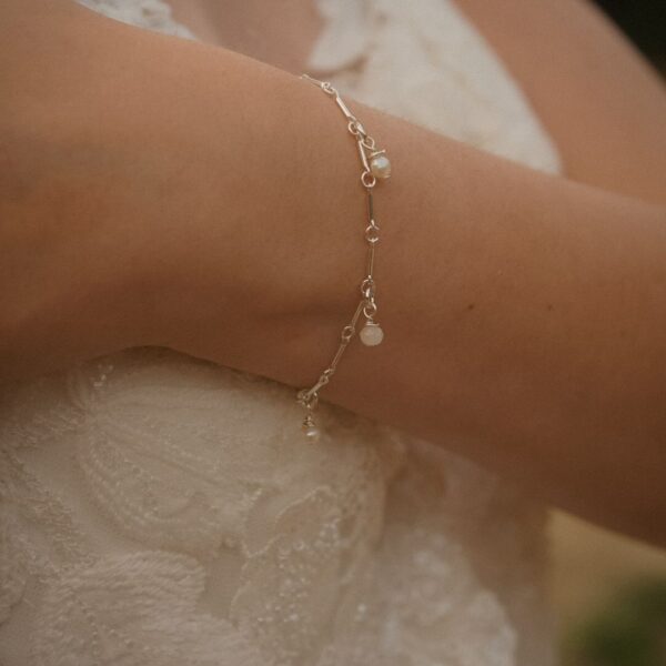 Parel armband zilver