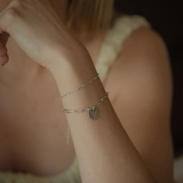 Armband zilver geboortebloem