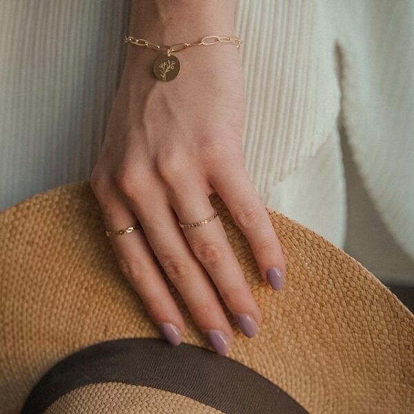 Geboortebloem armband gouden