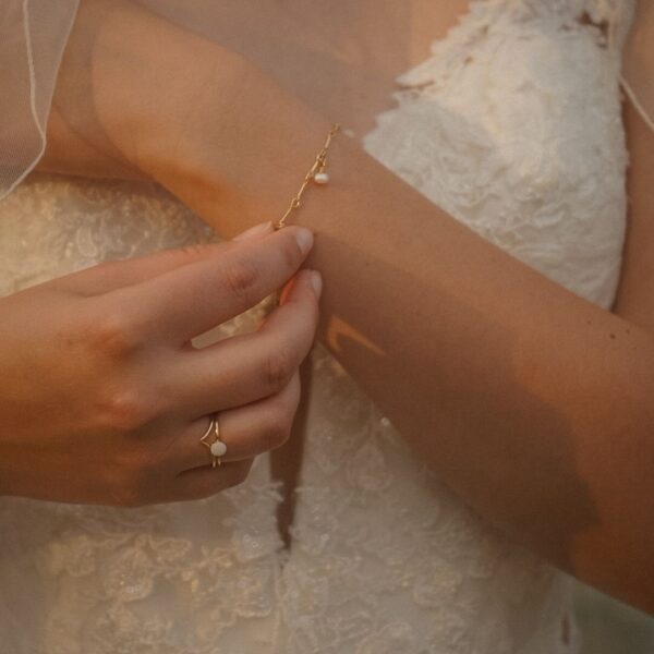 Gouden armband Parel