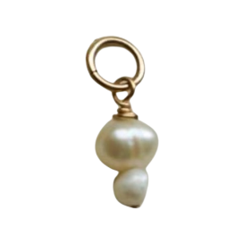 Hanger oorbel dubbel parel ZA